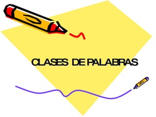 CLASES  DE PALABRAS 