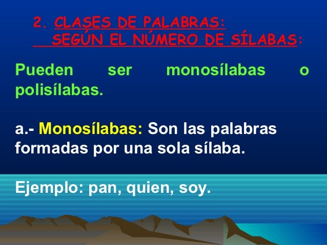 Clases de silaba