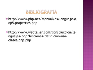 Clases en php | PPT