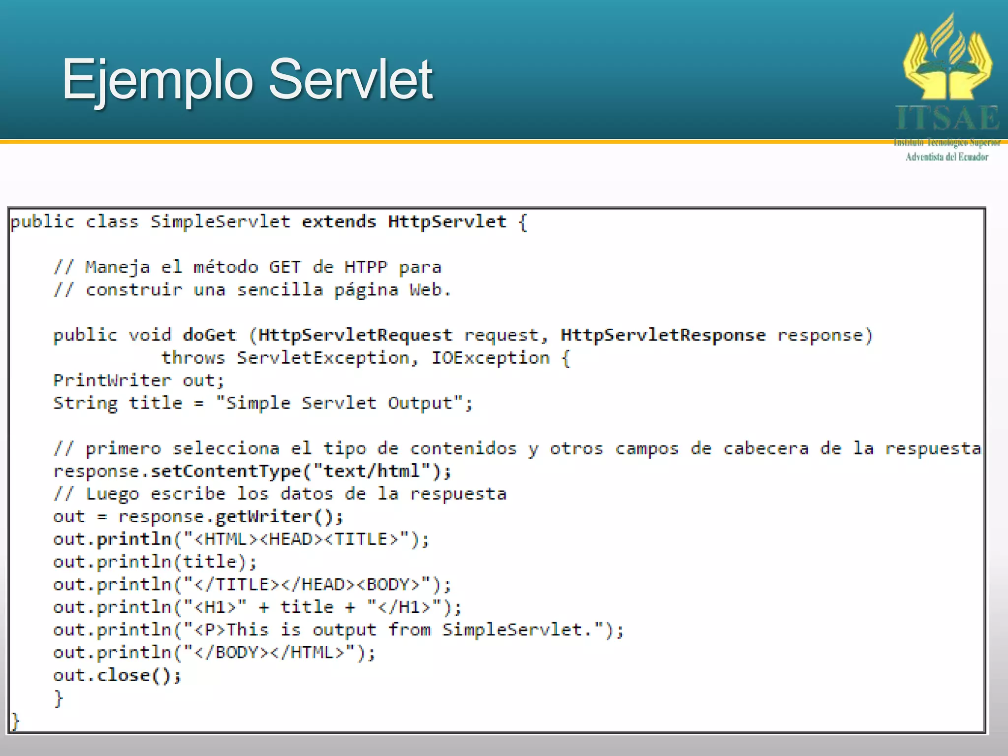 Ejemplo Servlet
 