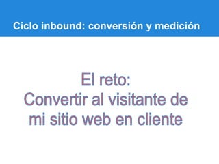 Ciclo inbound: conversión y medición
 