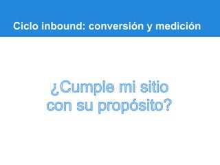 Ciclo inbound: conversión y medición
 