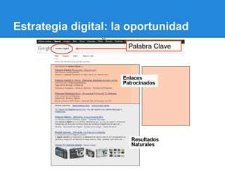 Estrategia digital: la oportunidad
 