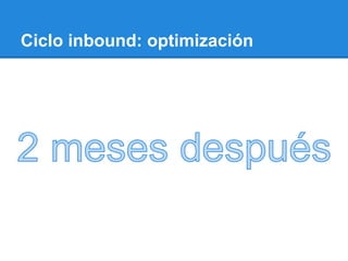 Ciclo inbound: optimización
 