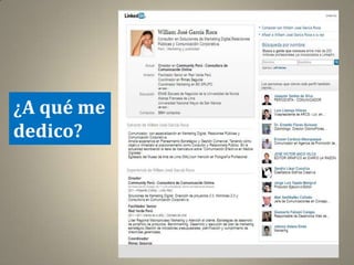 ¿A qué me
dedico?
 