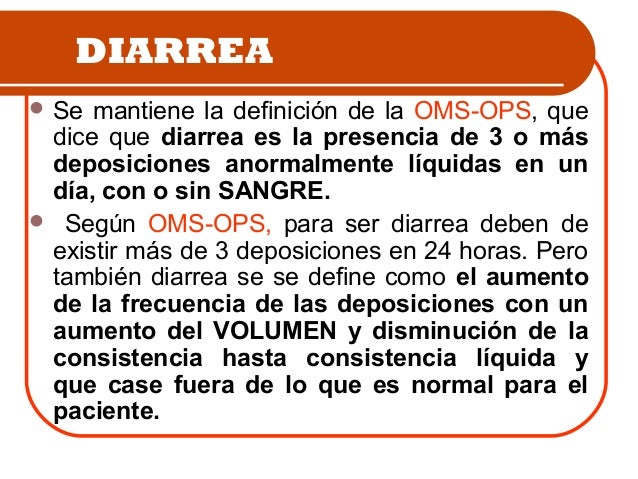 Clases y consecuencias de las diarreas
