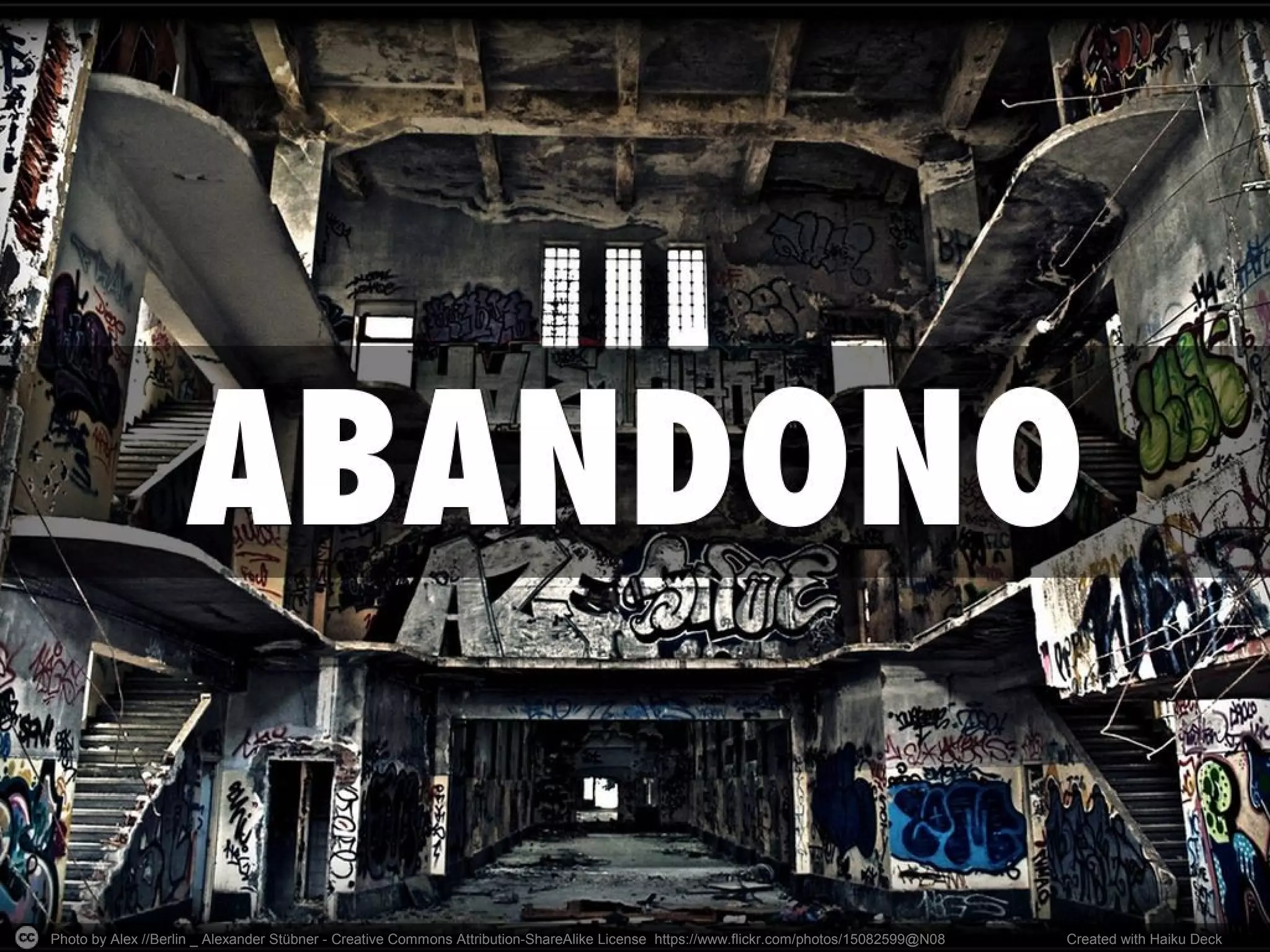 Photo by Alex //Berlin _ Alexander Stübner - Creative Commons Attribution-ShareAlike License https://www.flickr.com/photos/15082599@N08 Created with Haiku Deck
 