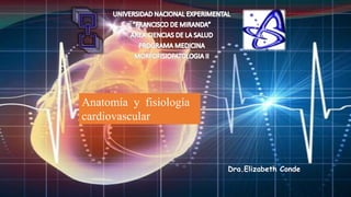 Dra.Elizabeth Conde
Anatomía y fisiología
cardiovascular
 
