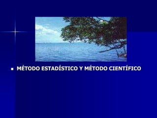  MÉTODO ESTADÍSTICO Y MÉTODO CIENTÍFICO
 