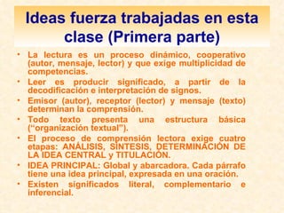 Clase Tema+Idea Principal