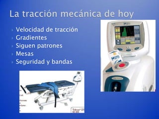    Velocidad de tracción
   Gradientes
   Siguen patrones
   Mesas
   Seguridad y bandas
 