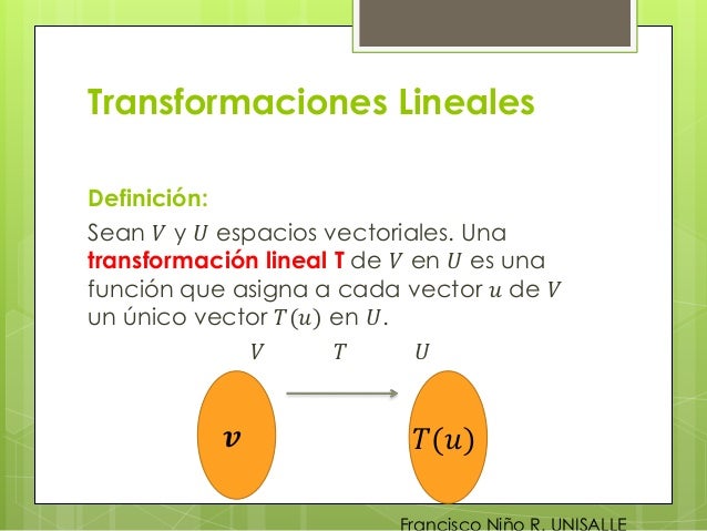 Transformaciones lineales