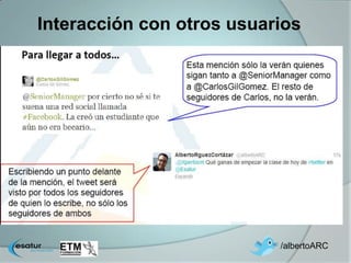 Interacción con otros usuarios




                           /albertoARC
 