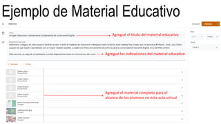 Ejemplo de Material Educativo
Agregué el titulo del material educativo
Agregué las indicaciones del material educativo
Agr...
