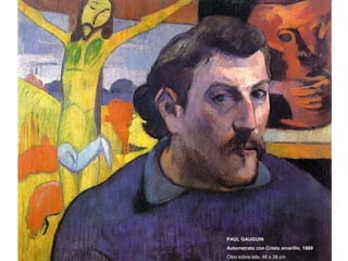 PAUL GAUGUIN
Autorretrato con Cristo amarillo, 1889
Óleo sobre tela, 46 x 38 cm
 
