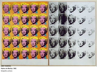 ANDY WARHOL
Díptico de Marilyn, 1962
Serigrafía y pintura
 