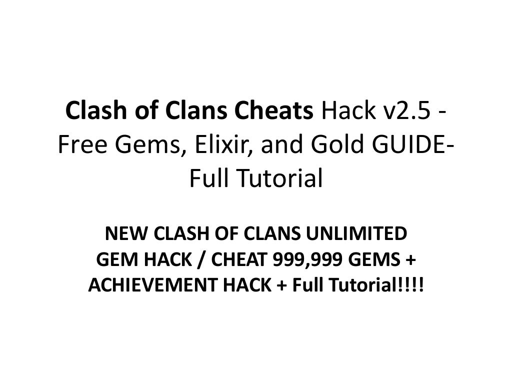 Clash of clans cheats guides