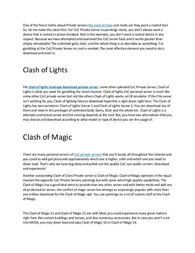 Clash Of Clans Private Severs Download Clash Of Clans Private Severs Download