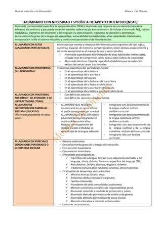 Alumnado NEAE y NEE | PDF
