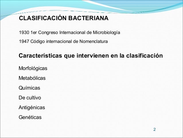 Clasificación bacteriana