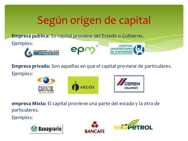 Clasificación de empresas