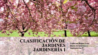 CLASIFICACIÓN DE
JARDINES
JARDINERÍA I

Guillermo Ramos Lara
Diseño de Interiores y
Ambientación 5ª

 