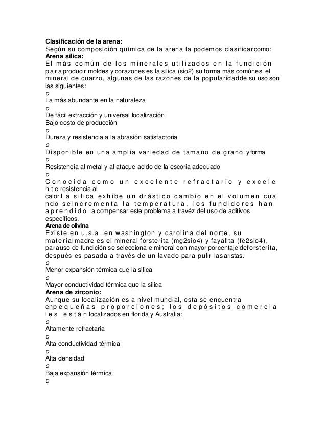 Formula Quimica De La Arena De Mar