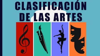 CLASIFICACIÓN
DE LAS ARTES
 