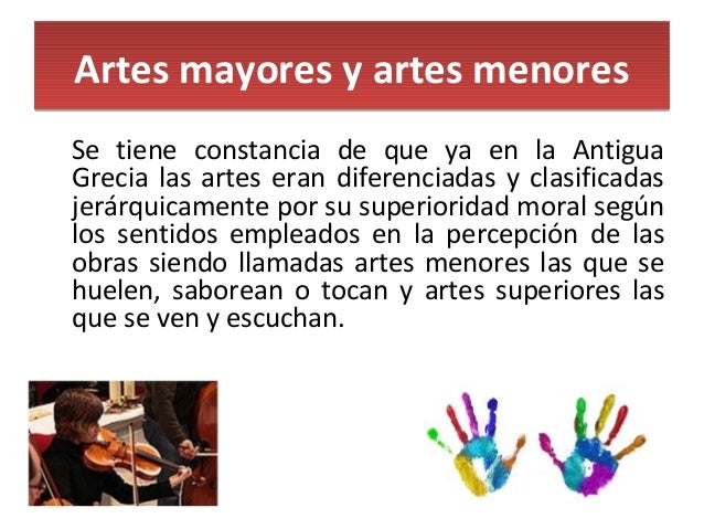 Clasificación de las Artes