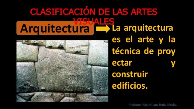 Clasificación de las artes visuales