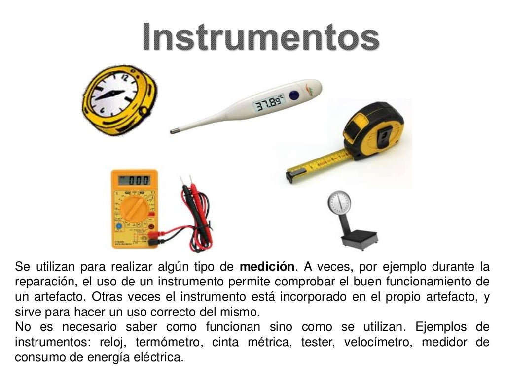 Clasificación herramientas,máquinas e instrumentos