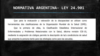 NORMATIVA ARGENTINA- LEY 24.901
 