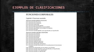 EJEMPLOS DE CLASIFICACIONES
 