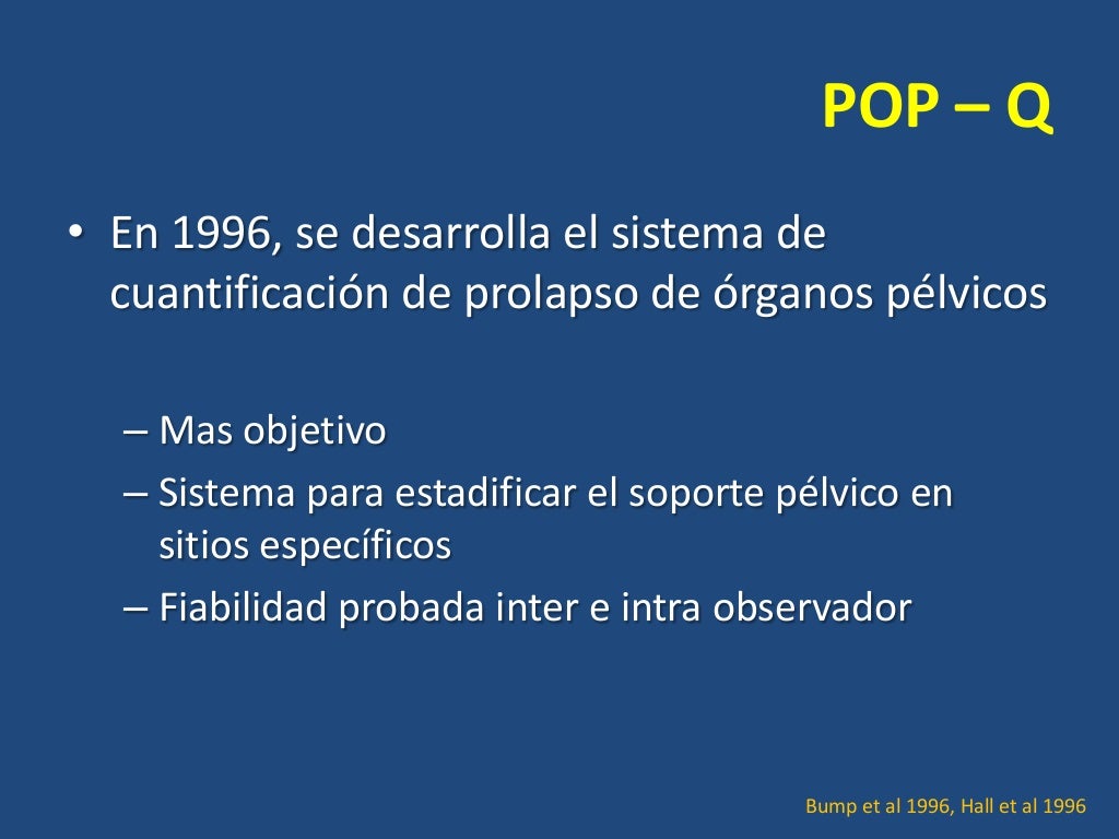 Clasificación pop q