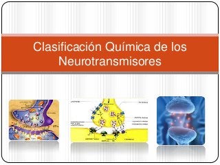 Clasificación Química de los
Neurotransmisores
 