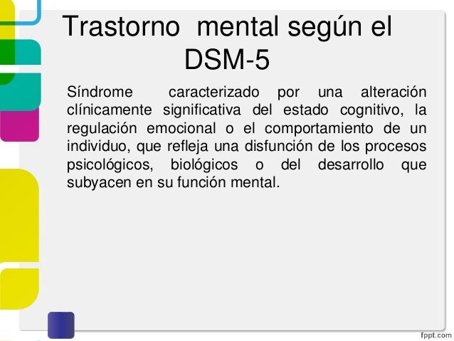 Manual Diagnóstico y Estadístico de los Trastornos Mentales -DSM.5