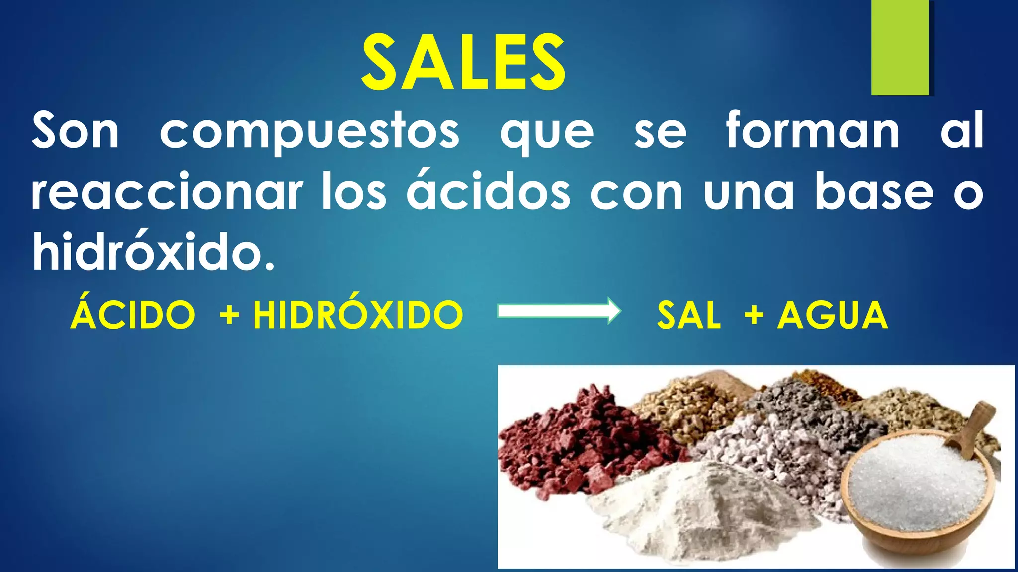 CLASIFICACIÓN Y NOMENCLATURA DE SALES. Lic Javier Cucaita | PPT
