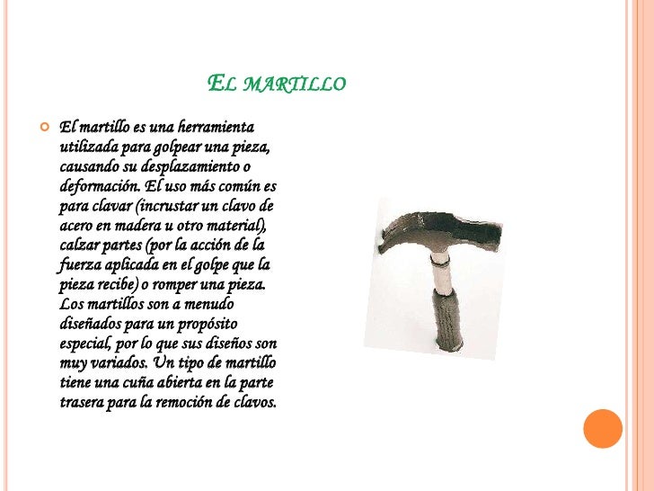 Clasificacion de herramientas