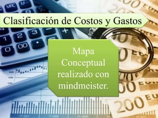 Clasificación de Costos y Gastos
Mapa
Conceptual
realizado con
mindmeister.
 