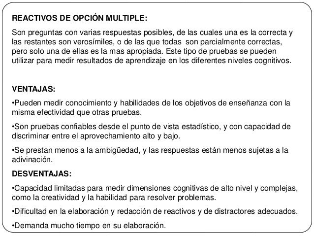Clasificacion de examenes