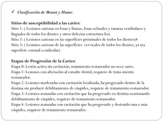 Mount Home Classification System Clasificacion de la caries dental power | PDF