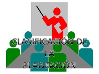 CLASIFICACIÓN DE LA  PLANEACIÓN 