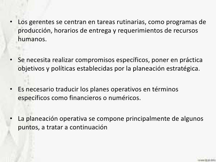 Clasificacion de la Planeación