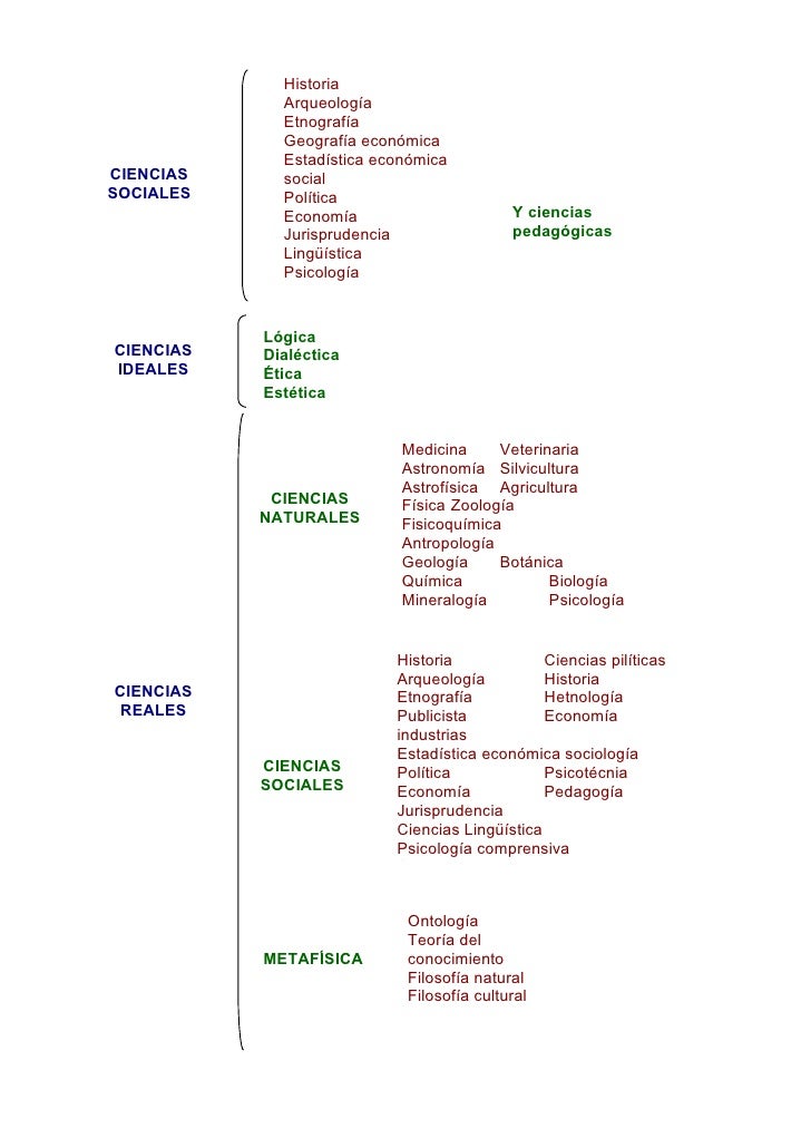 Clasificacion De Las Ciencias