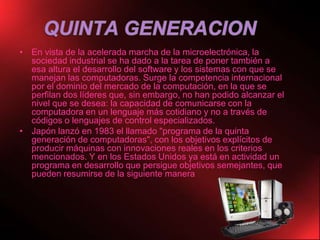 Se comenzó a utilizar el sistema binario para representar los datos. SEGUNDA GENERACIONEn esta generación las computadoras se reducen de tamaño y son de menor costo. Aparecen muchas compañías y las computadoras eran bastante avanzadas para su época como la serie 5000 de Burroughs y la ATLAS de la Universidad de Manchester. Algunas computadoras se programaban con cinta perforadas y otras por medio de cableado en un tablero. 
