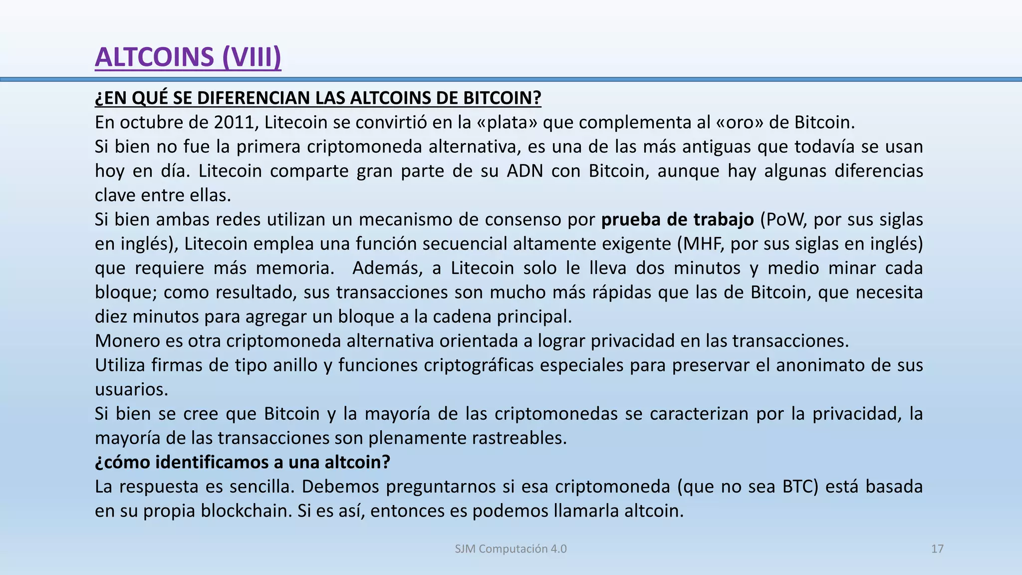CLASIFICACION DE CRIPTOMONEDAS | PPTX