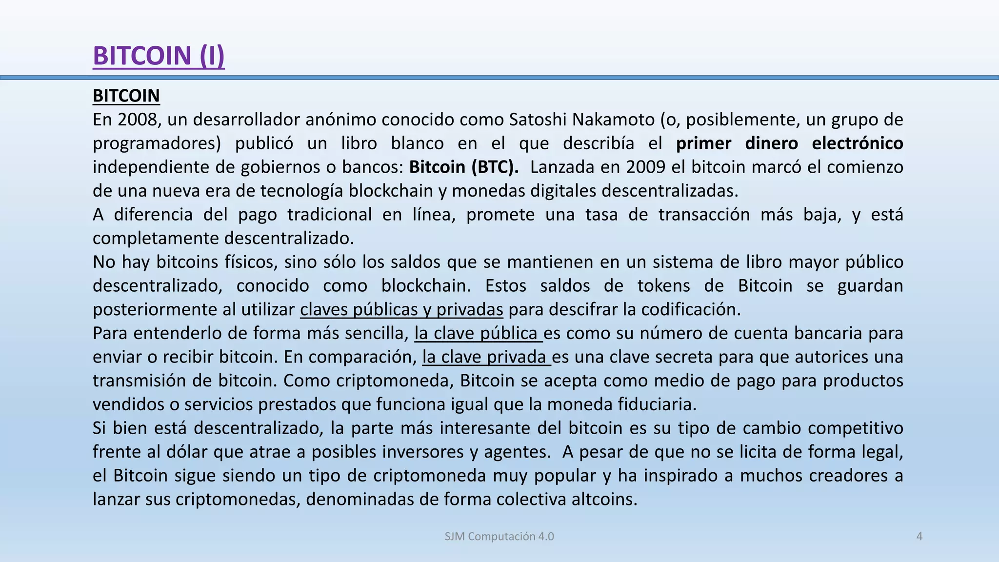 CLASIFICACION DE CRIPTOMONEDAS | PPTX