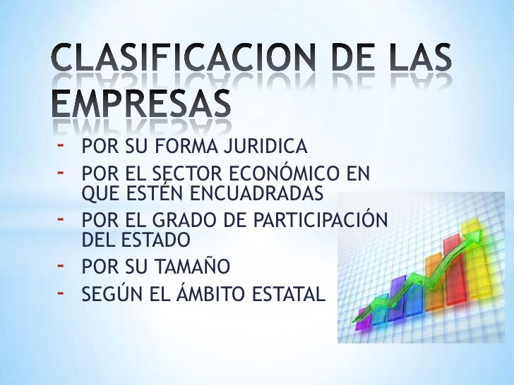 Clasificacion de las empresas