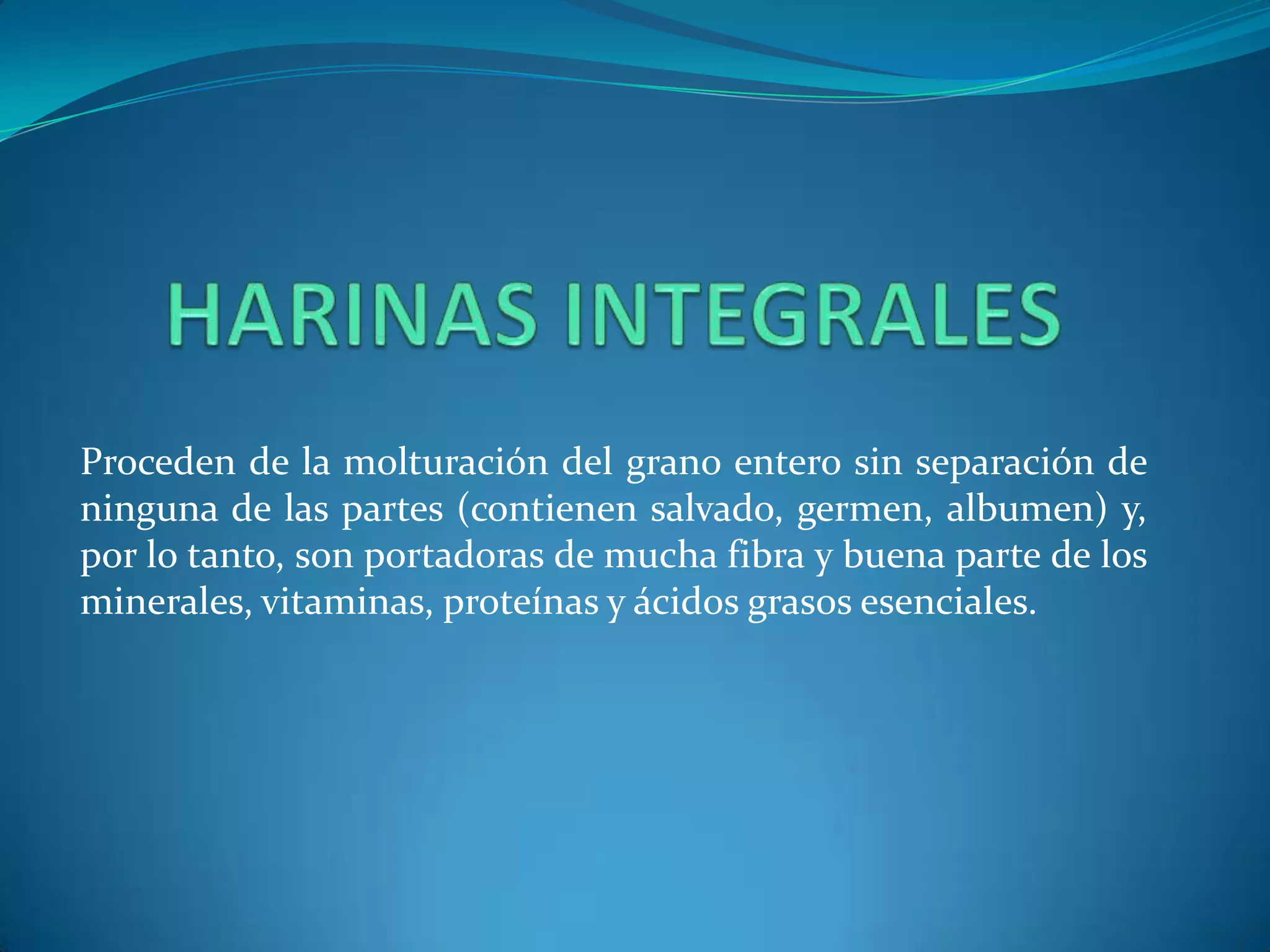 Clasificacion De Las Harinas