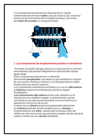 Clasificacion de los compresores | DOCX